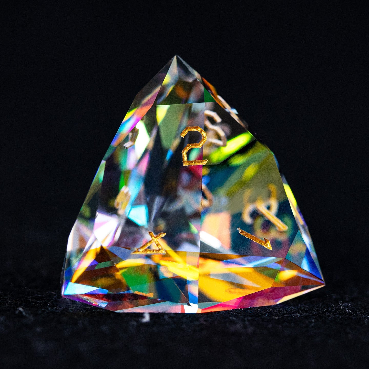 虹色クリスタルダイヤモンドカット7ピースダイスセット