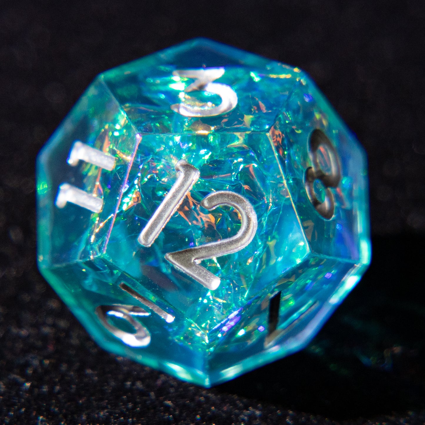 D&D Multi-faceted Resin Dice Set (Ice Blue）