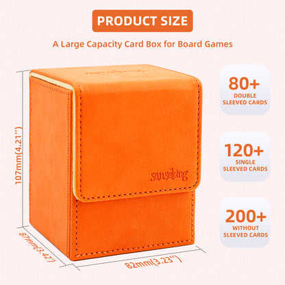 Sanseking Magic Card Deck Box for MTG(Vertical,Orange)