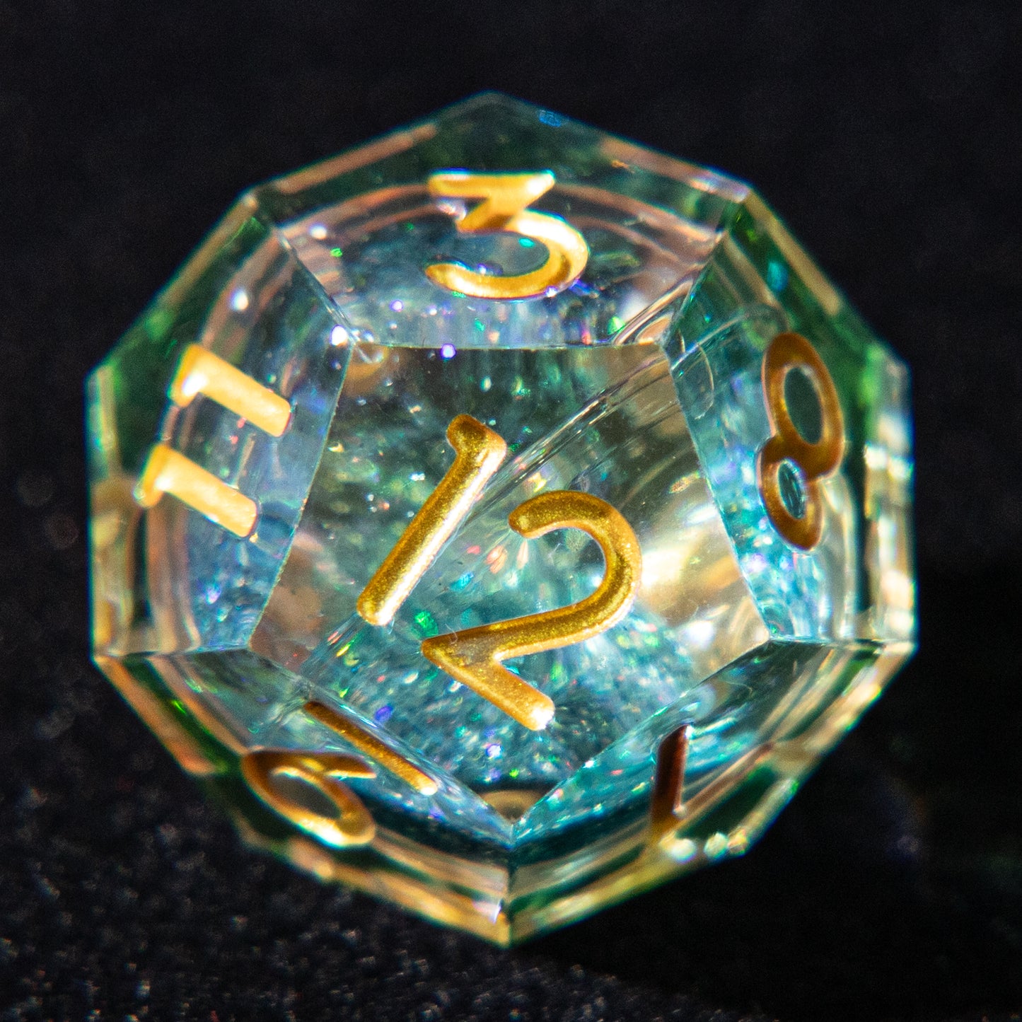 D&D Multi-faceted Resin Dice Set (Rainbow Colors）