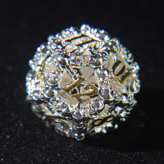 D&D Hollowed Metal Dice Set Cthulhu (White and Yellow）