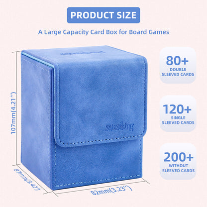 Boîte de rangement pour deck Magic (Verticale, Bleu clair)