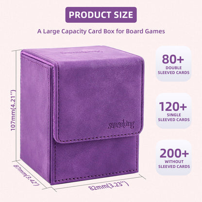 Boîte de rangement pour deck Magic (Verticale, Violette)