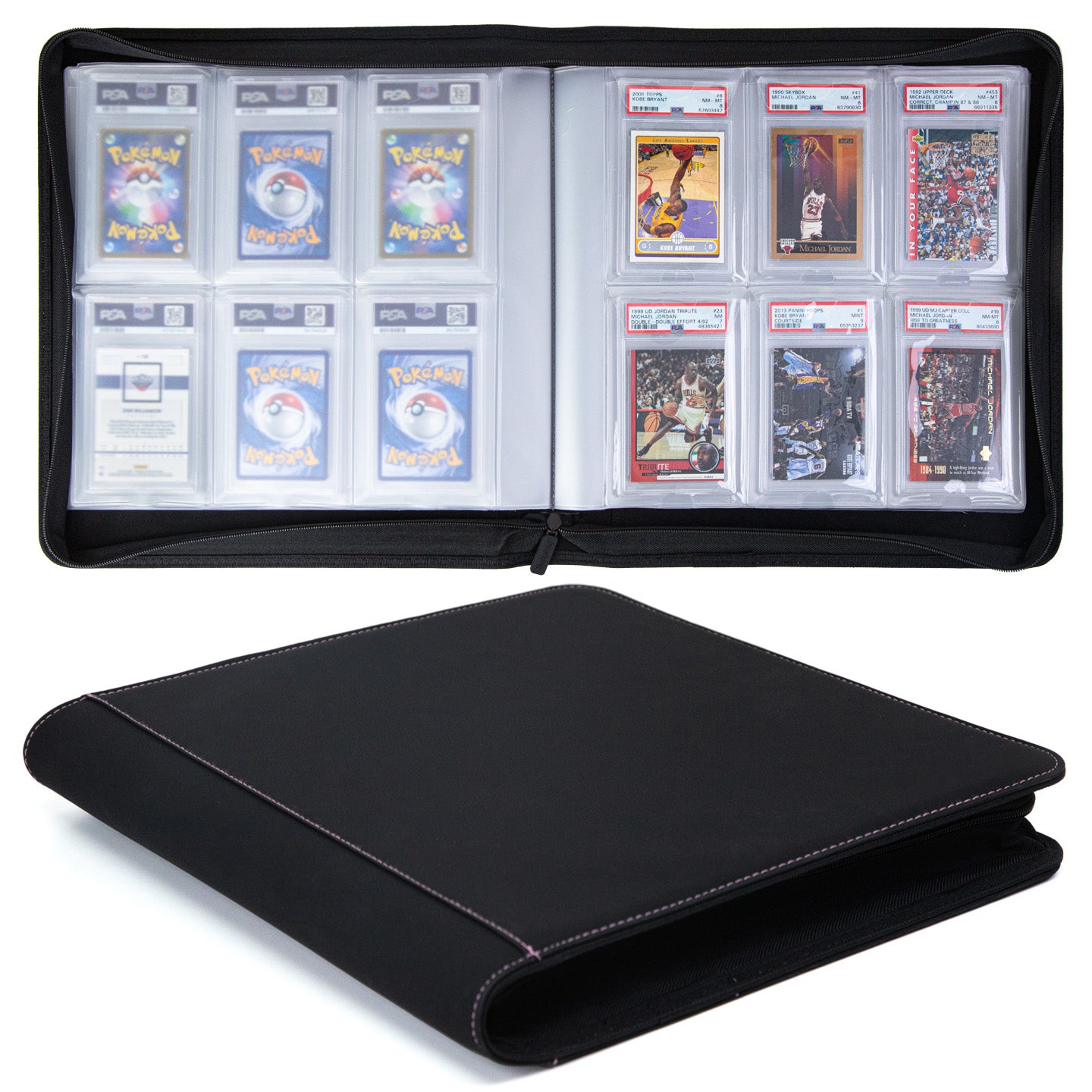 4/6ポケットトップローダーバインダー - グレードカードスラブケース収納フォルダー