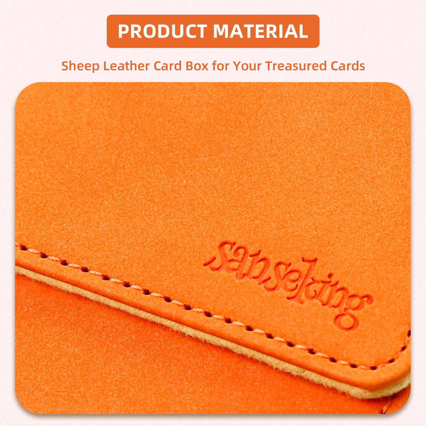 Sanseking Magic Card Deck Box for MTG(Vertical,Orange)