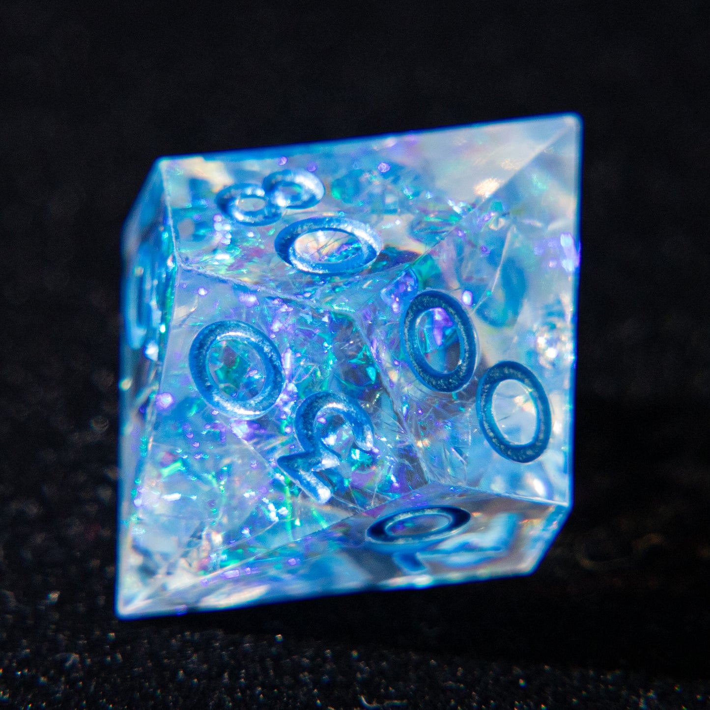 D&D Multi-faceted Resin Dice Set (Brilliant and Deep Blue）