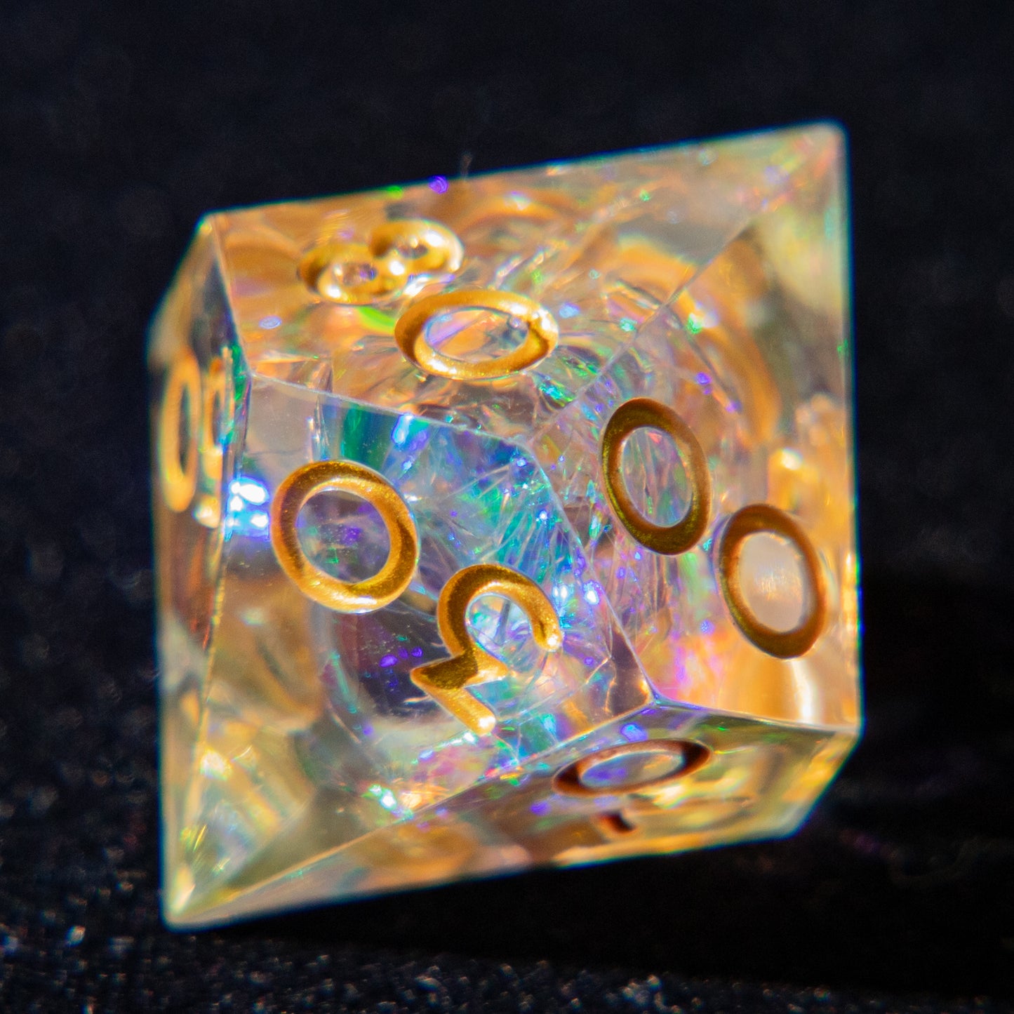 D&D Multi-faceted Resin Dice Set (Rainbow）
