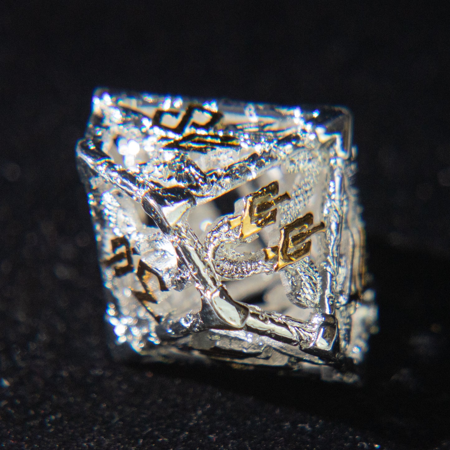 D&D Hollowed Metal Dice Set Cthulhu (Silver）