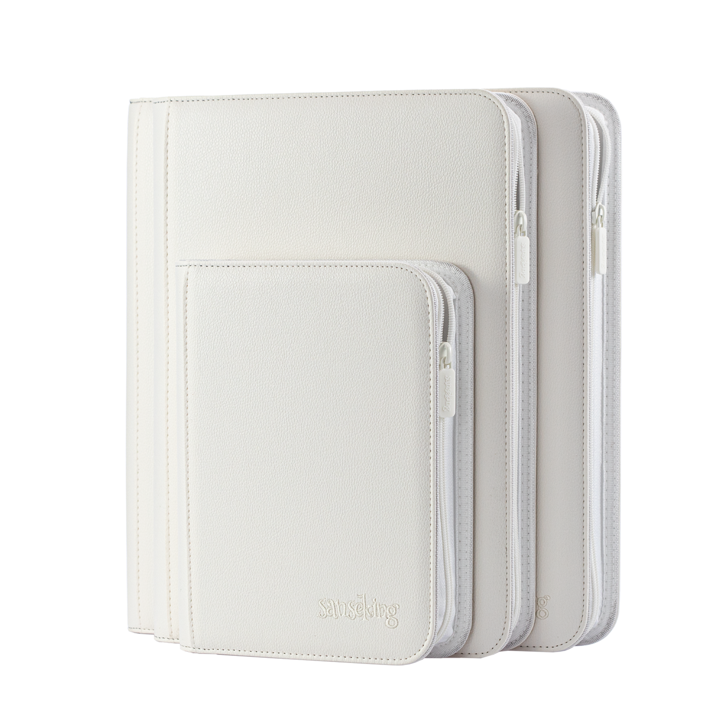 white card binder 4/9/12-Pocket PU Card Binder – White