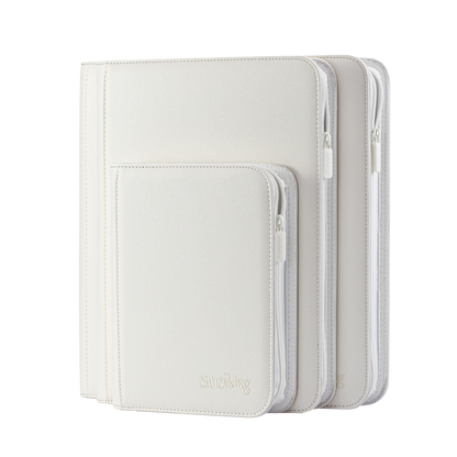 4/9/12-Pocket PU Card Binder – White