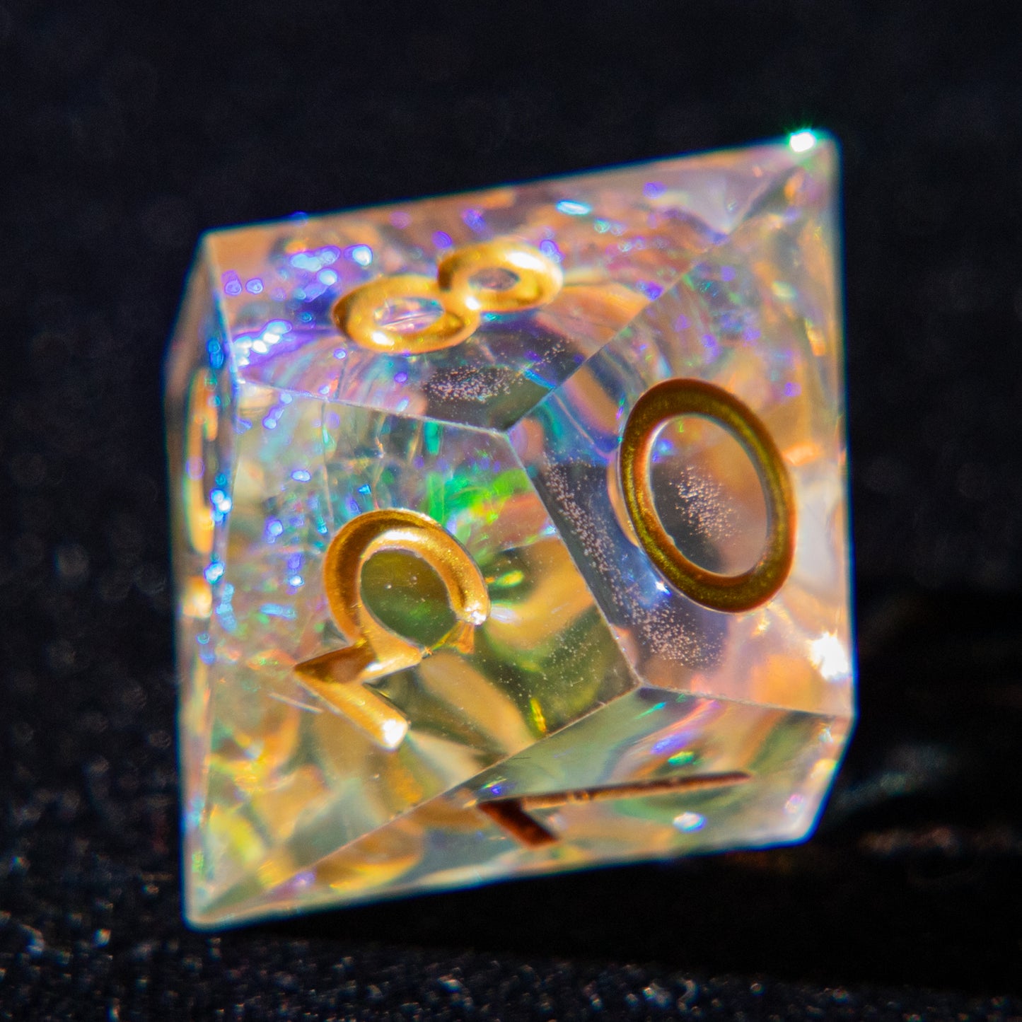 D&D Multi-faceted Resin Dice Set (Rainbow）