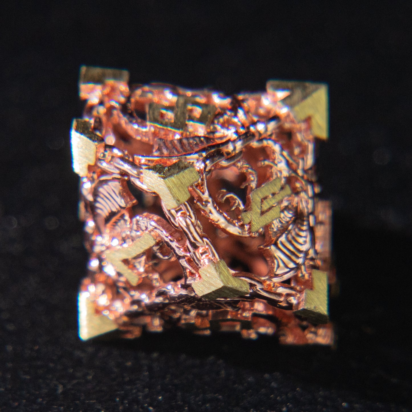 D&D Hollowed Metal Dice Set Cthulhu (Brown）