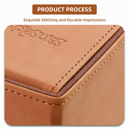 Sanseking TCG Commander Deck Box for MTG Commander Deck Box with Dice Tray Lamb Leather Tcg Deck Box Magic Commander Deck Box for MTG TCG CCG (Drown）