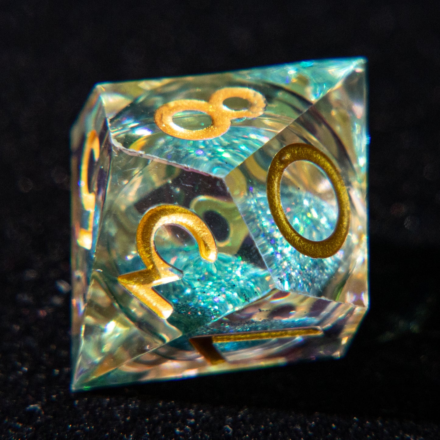 D&D Multi-faceted Resin Dice Set (Brilliant and Golden）