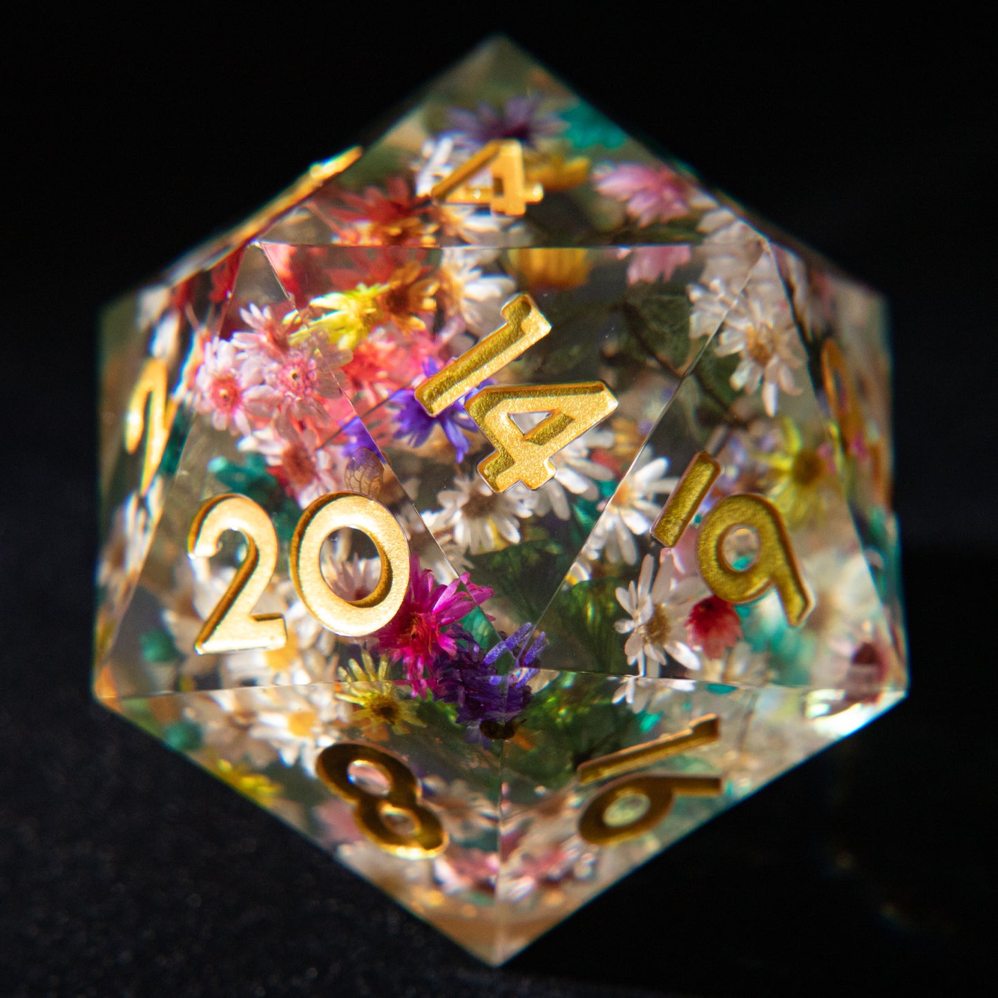D&D Multi-faceted Single Resin Dice (Flower)