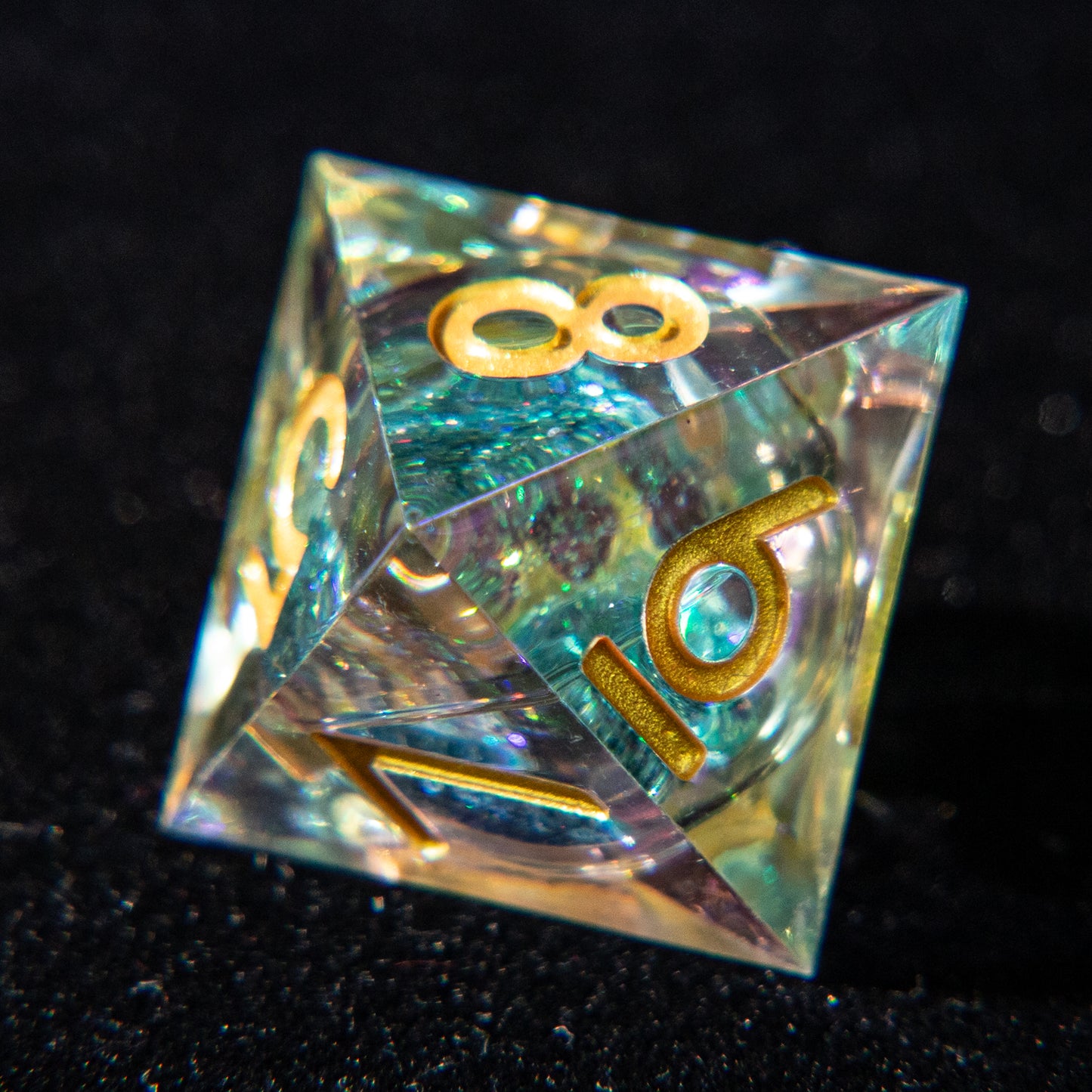 D&D Multi-faceted Resin Dice Set (Brilliant and Golden）