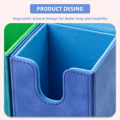 Boîte de rangement pour deck Magic (Verticale, Bleu clair)