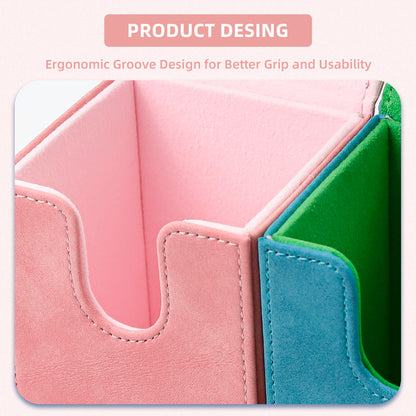 Boîte de rangement pour deck Magic (Verticale, Rose)