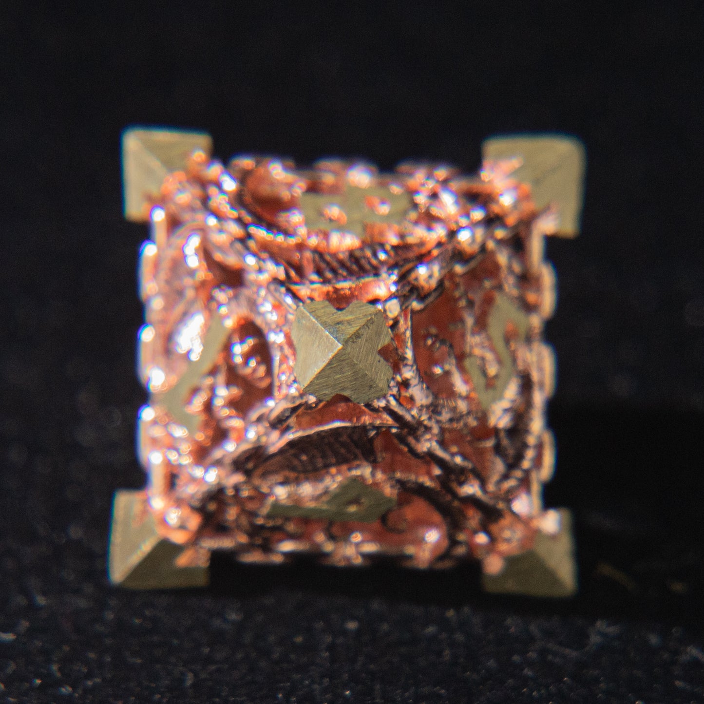 D&D Hollowed Metal Dice Set Cthulhu (Brown）