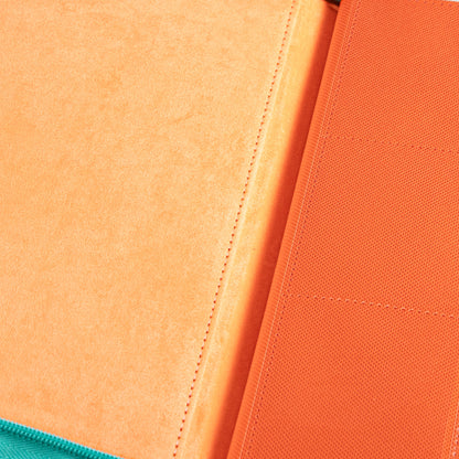 Coral Binder Series PU Leather Zipper 9-Pocket Coral Orange