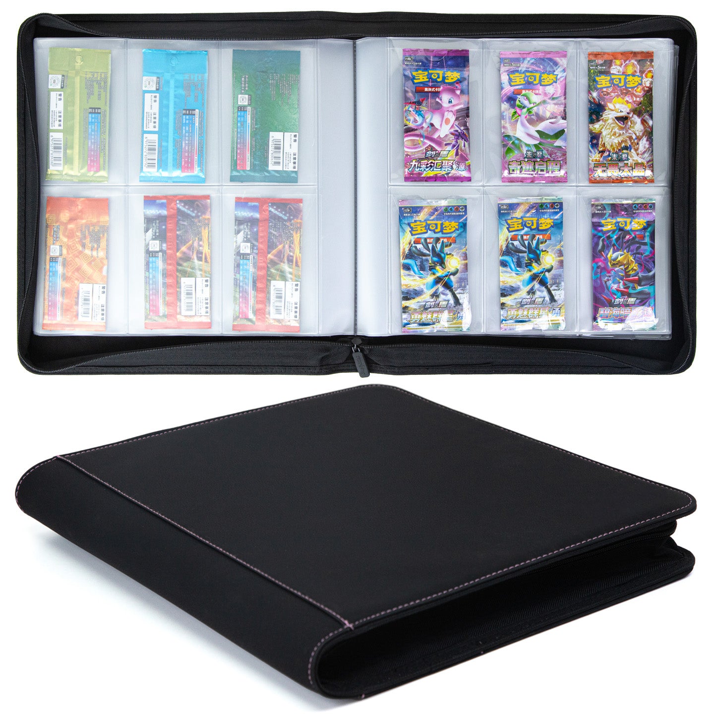 4/6ポケットトップローダーバインダー - グレードカードスラブケース収納フォルダー