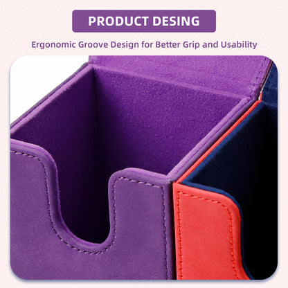 Boîte de rangement pour deck Magic (Verticale, Violette)