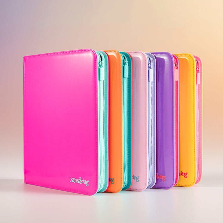 コーラルバインダーシリーズ PUレザー ジッパー 9ポケット