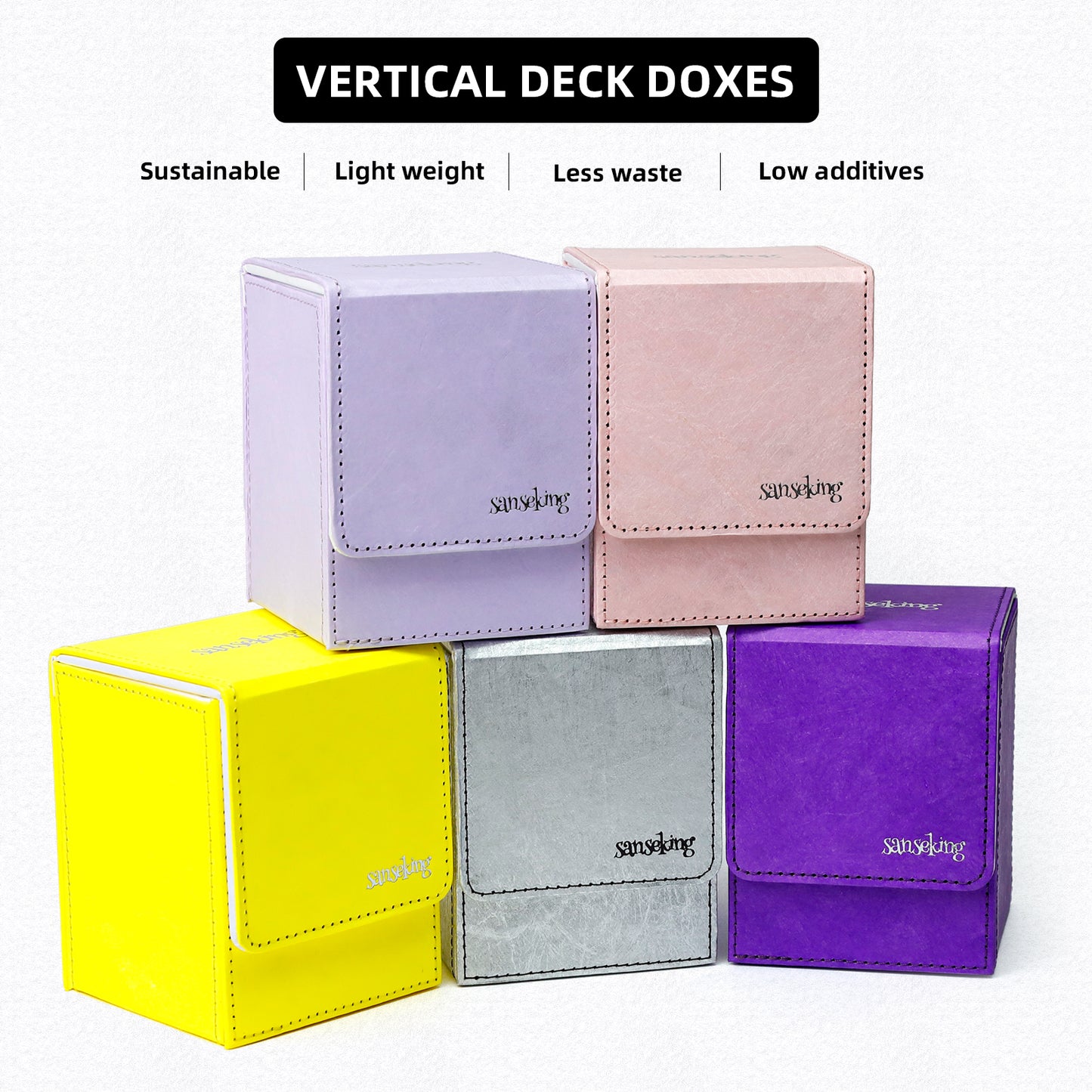Magic Deck Box Fits 100+ yvek® (Vertical,Silver)
