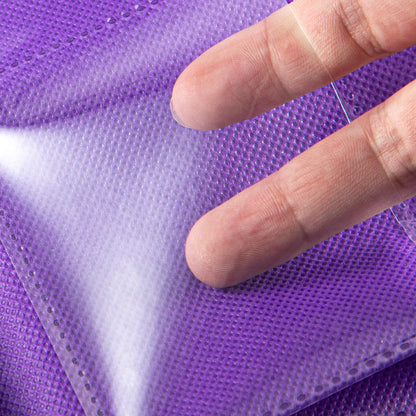 Classeur Coral Binder Series - Fermeture éclair en cuir PU, 9 poches, violet corail