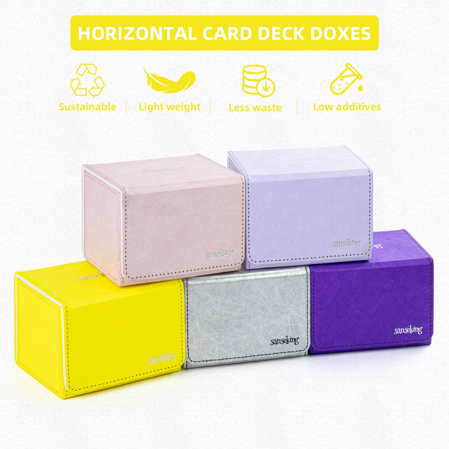 Magic Deck Box Fits 100+ yvek® (Horizontal,Yellow)