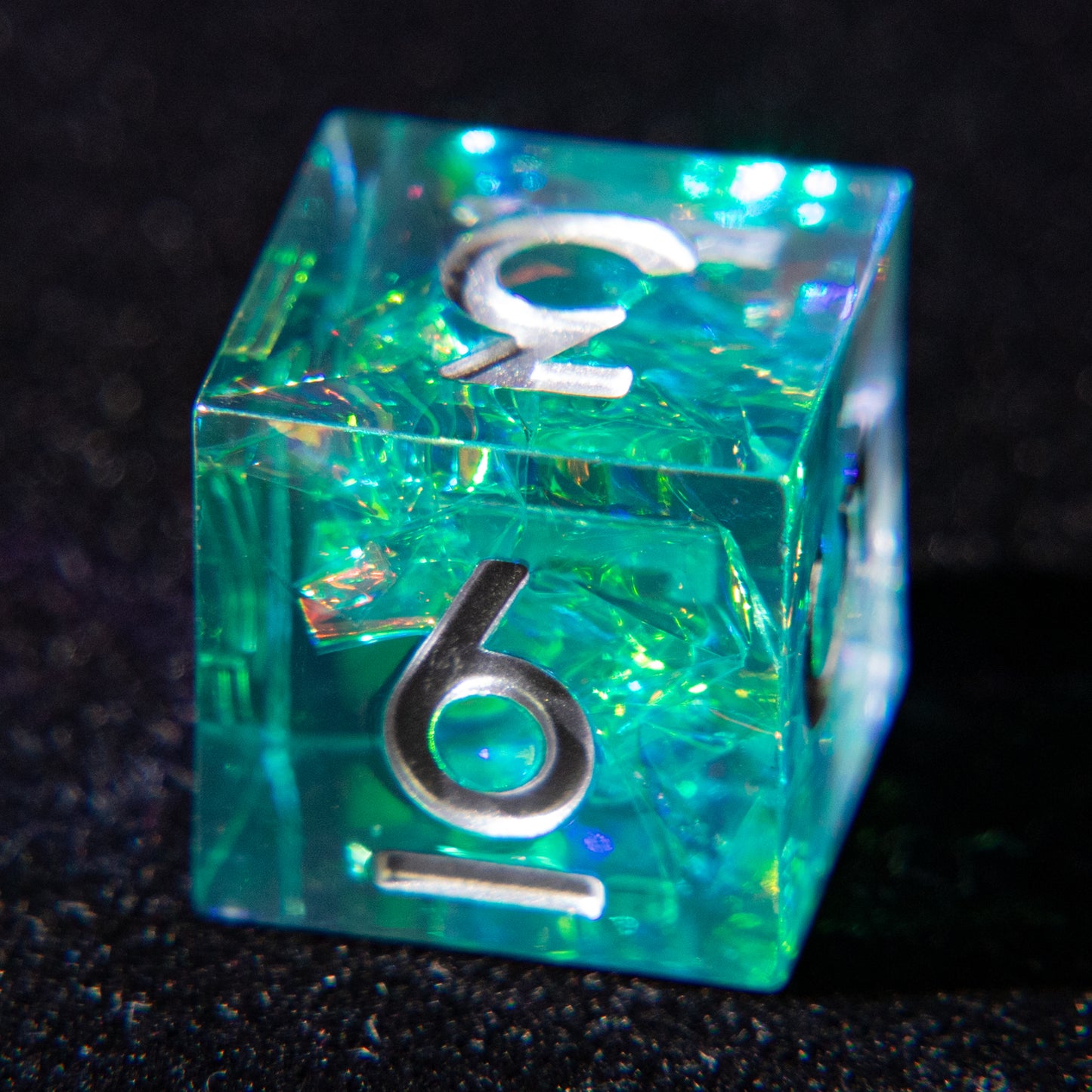 D&D Multi-faceted Resin Dice Set (Ice Blue）