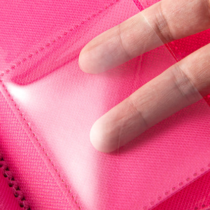 Coral Binder Series - PU Leather Zipper 9-Pocket Coral Red