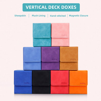 Boîte de rangement pour deck Magic (Verticale, Cyan)