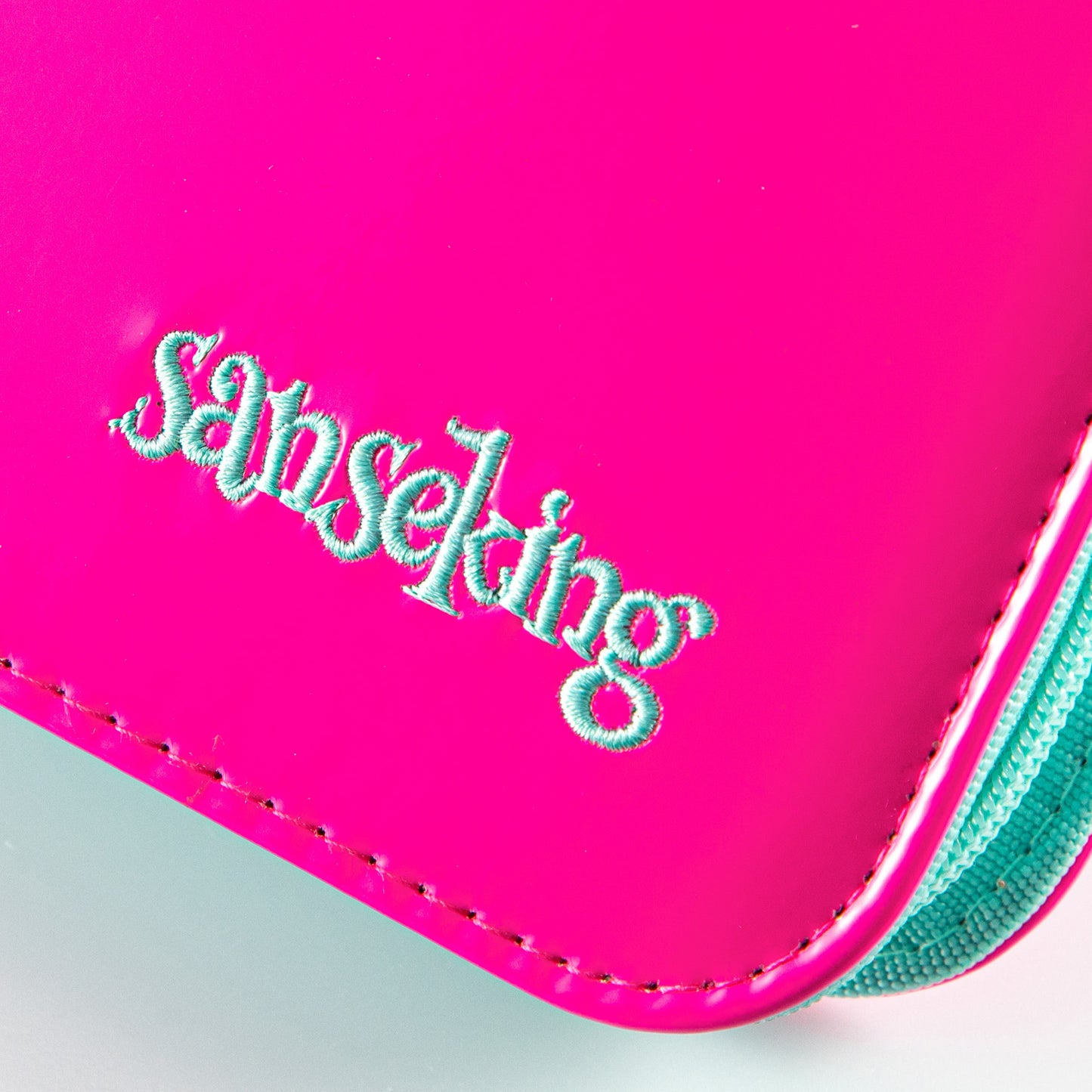 Coral Binder Series PU Leather Zipper 9-Pocket