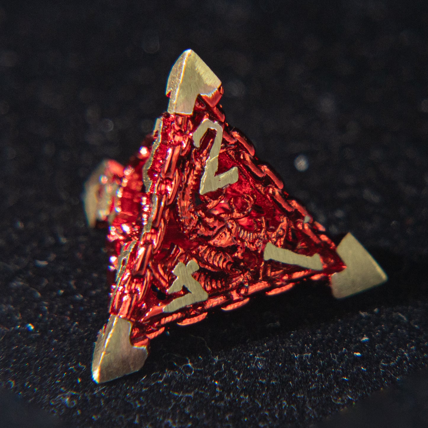 D&D Hollowed Metal Dice Set Cthulhu (Red）