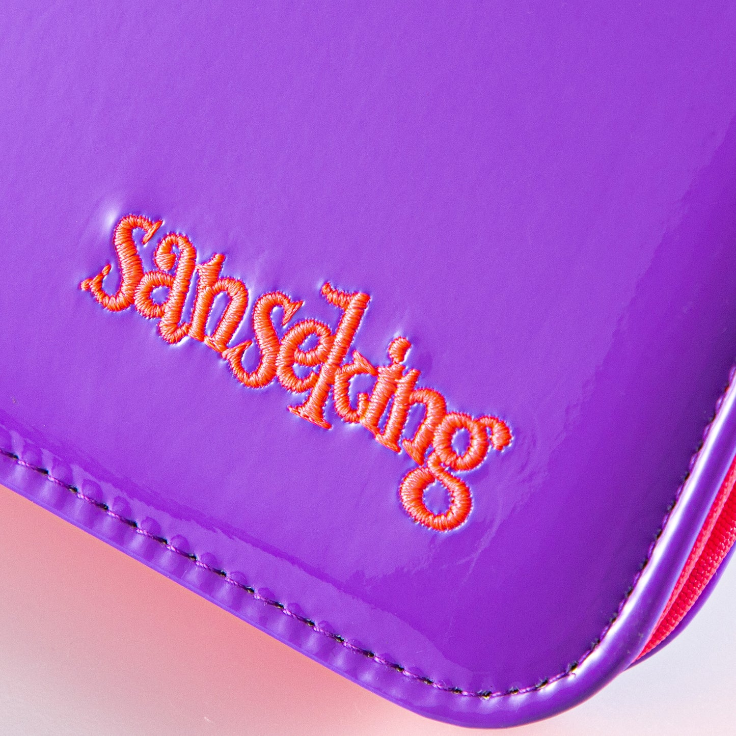 Coral Binder Series PU Leather Zipper 9-Pocket