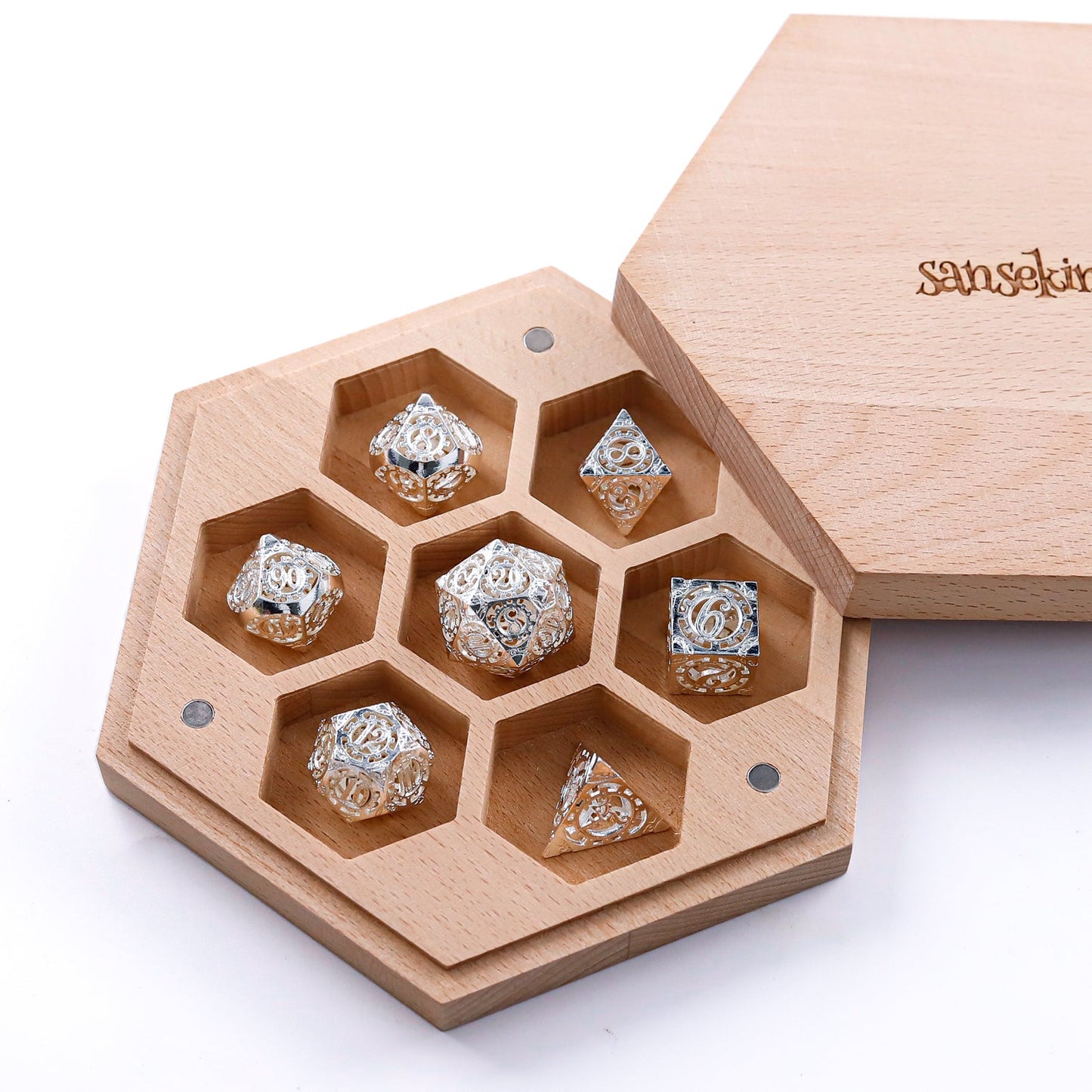 金属製多面体ダイス7個セット
