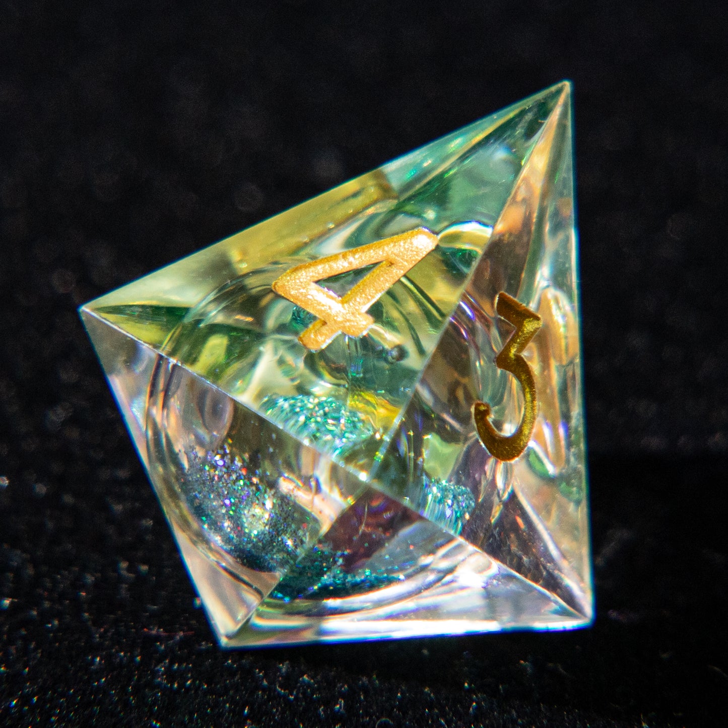 D&D Multi-faceted Resin Dice Set (Rainbow Colors）