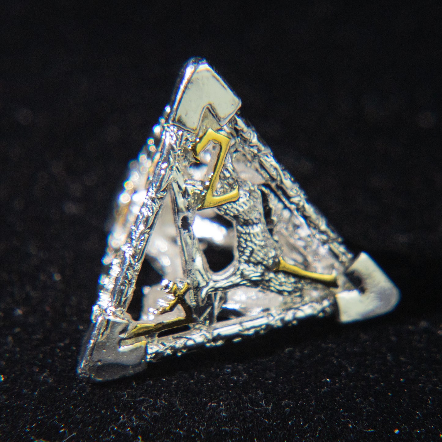 D&D Hollowed Metal Dice Set Cthulhu (Silver）