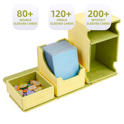 Coffre de rangement double couche – Jaune