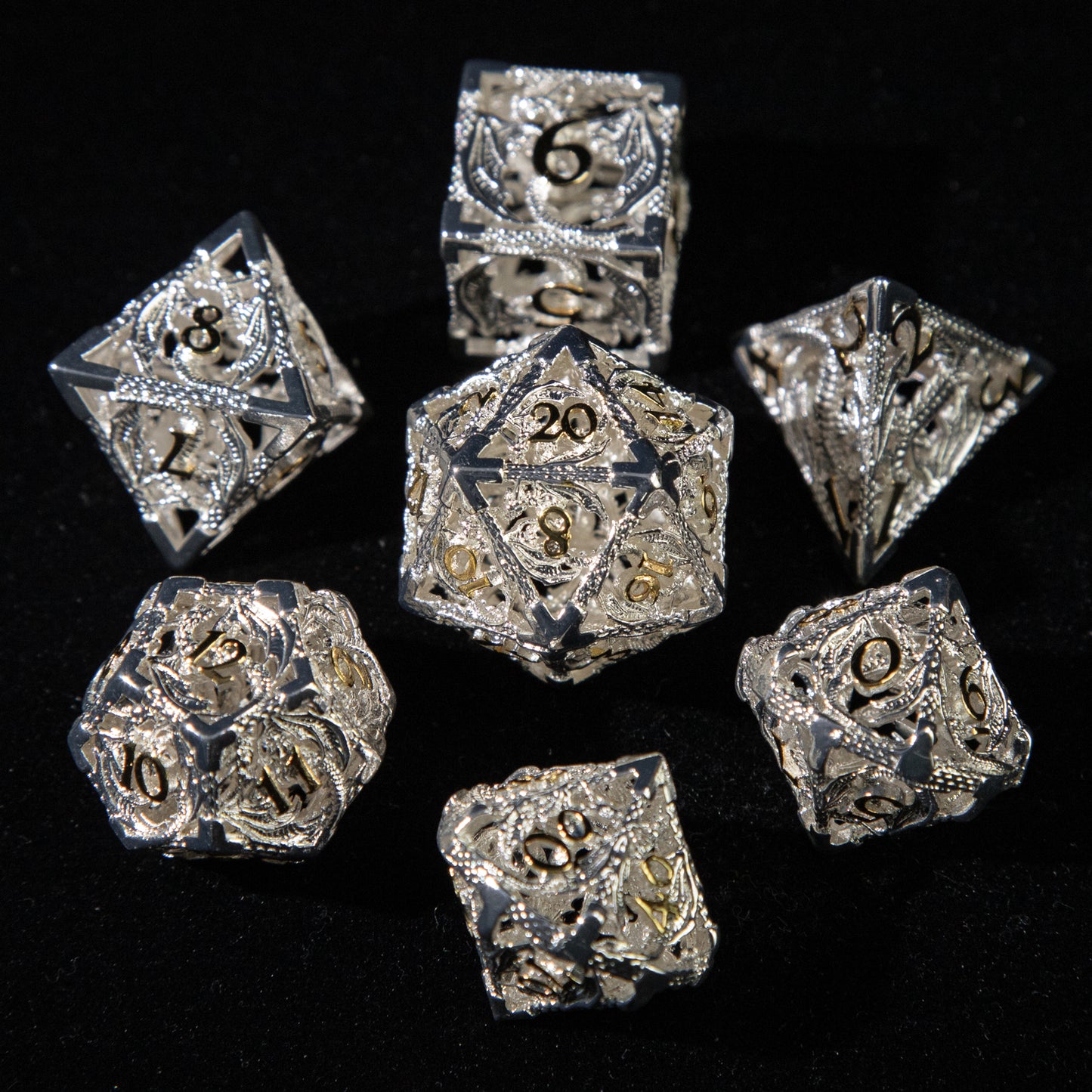 D&D Hollowed Metal Dice Set Cthulhu (Light Yellow）