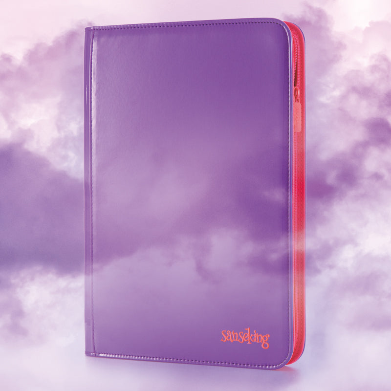 Coral Binder Series PU Leather Zipper 9-Pocket
