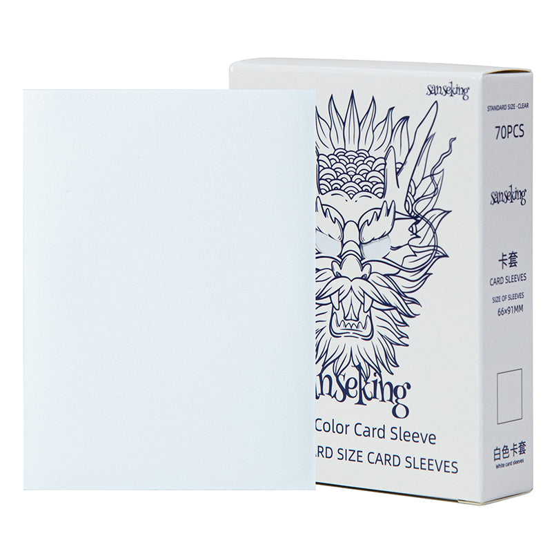 Sanseking White Dragon God Card Sleeves | Double-Layer Matte TCG Protectors