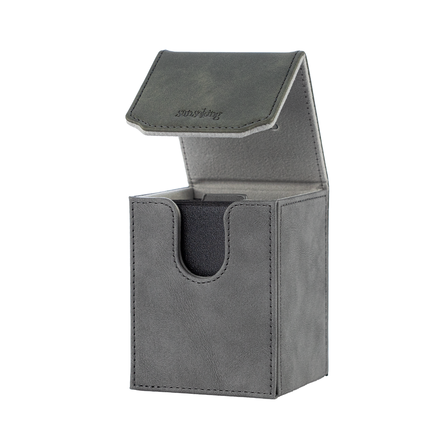Color-Block Pu Deck Box Grey with 1 Divider