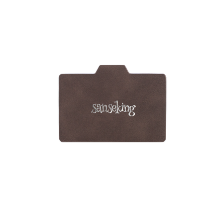 Horizontal Color-Block Pu Deck Box Brown with 1 Divider