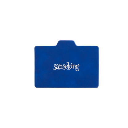 Horizontal Color-Block Pu Deck Box Dark Blue with 1 Divider
