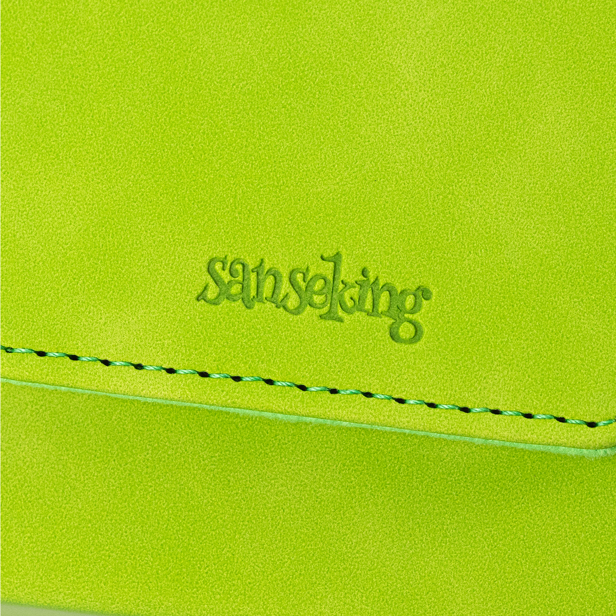Horizontal Color-Block Pu Deck Box Green with 1 Divider