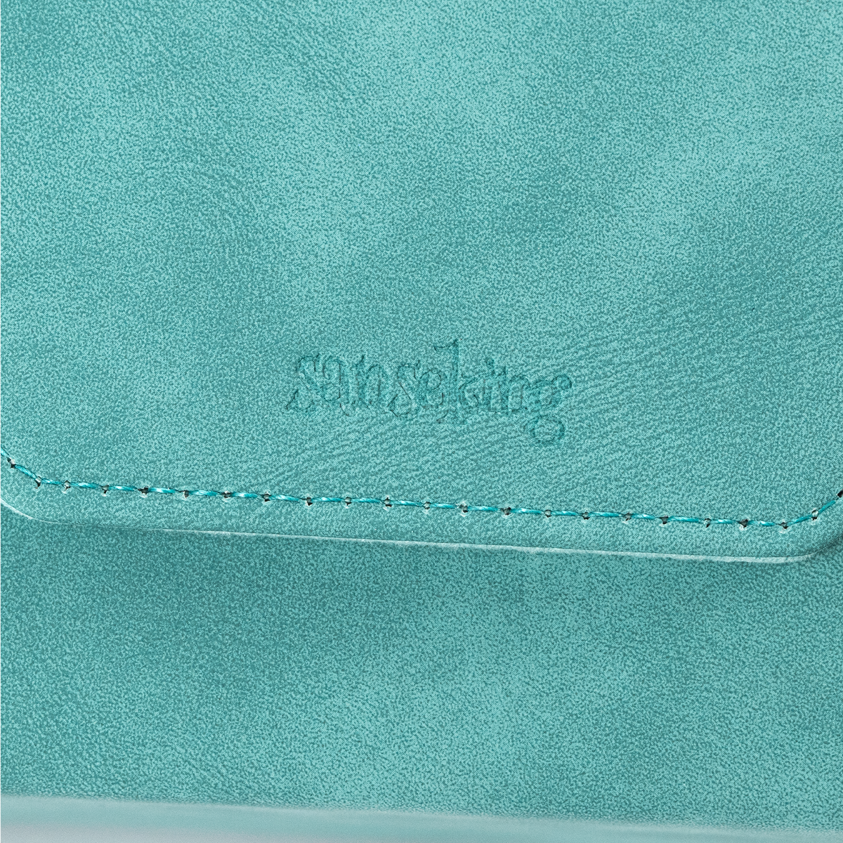Horizontal Color-Block Pu Deck Box Mint Green with 1 Divider