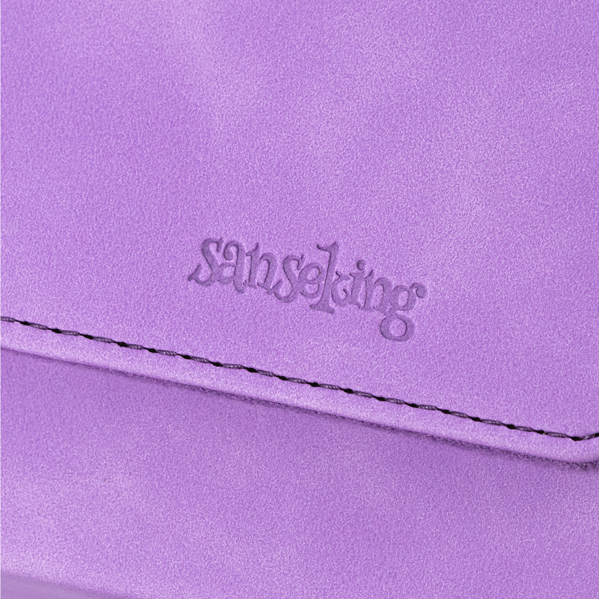 Horizontal Color-Block Pu Deck Box Purple with 1 Divider
