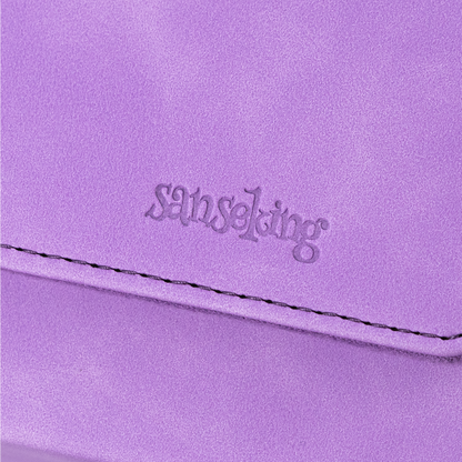 Horizontal Color-Block Pu Deck Box Purple with 1 Divider